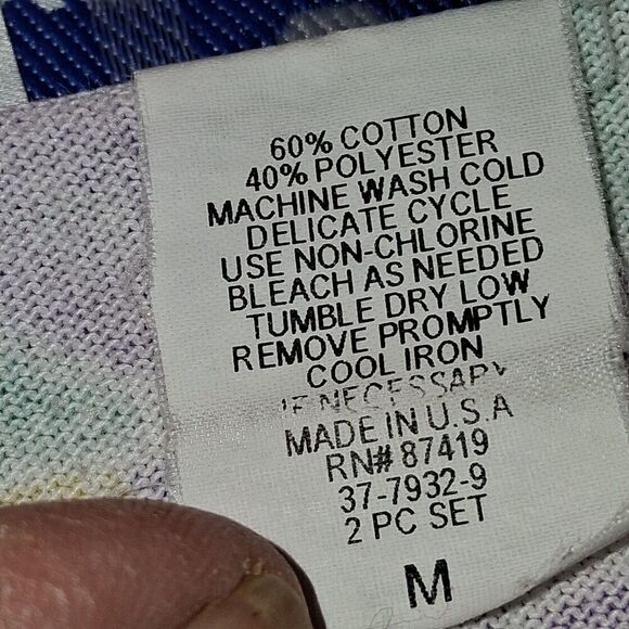 YS Sport By Youngstuff Shirt & Shorts Size Med 60% Cotton 40% Polyeste, Artsy. - Picture 11 of 15